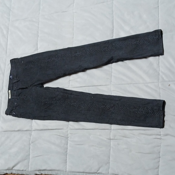 Ag Adriano Goldschmied Denim - AG Adriano Goldschmied Black Snake Skin Super Skinny Fit Leggings Size 26R
